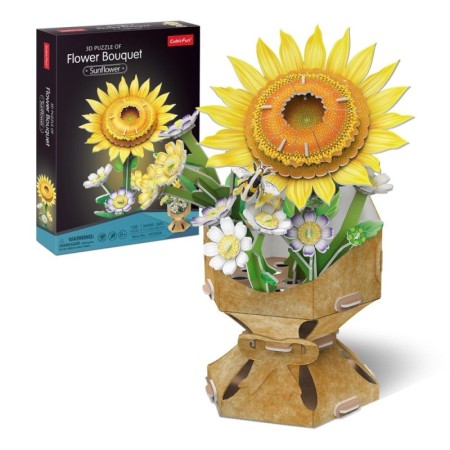 Cubic Fun - Buchet de flori 3D Floarea Soarelui 102 piese Cubic Fun - 1